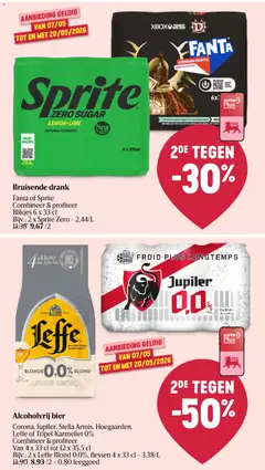 Fanta of Sprite, Combineer & profiteer. Blikjes 6 x 33 cl - Voorbeeld van een folder van Delhaize, geldig van 07.05.2026 | Pagina: 31