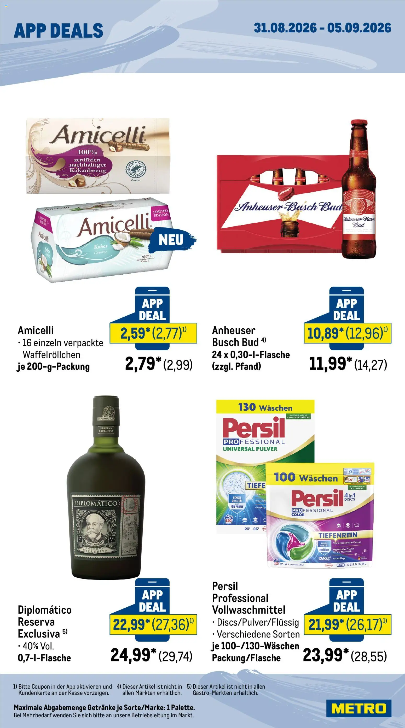 Metro App Deals – gültig ab 31.08.2026 | Seite: 2 | Produkte: Rum, Creme, Persil