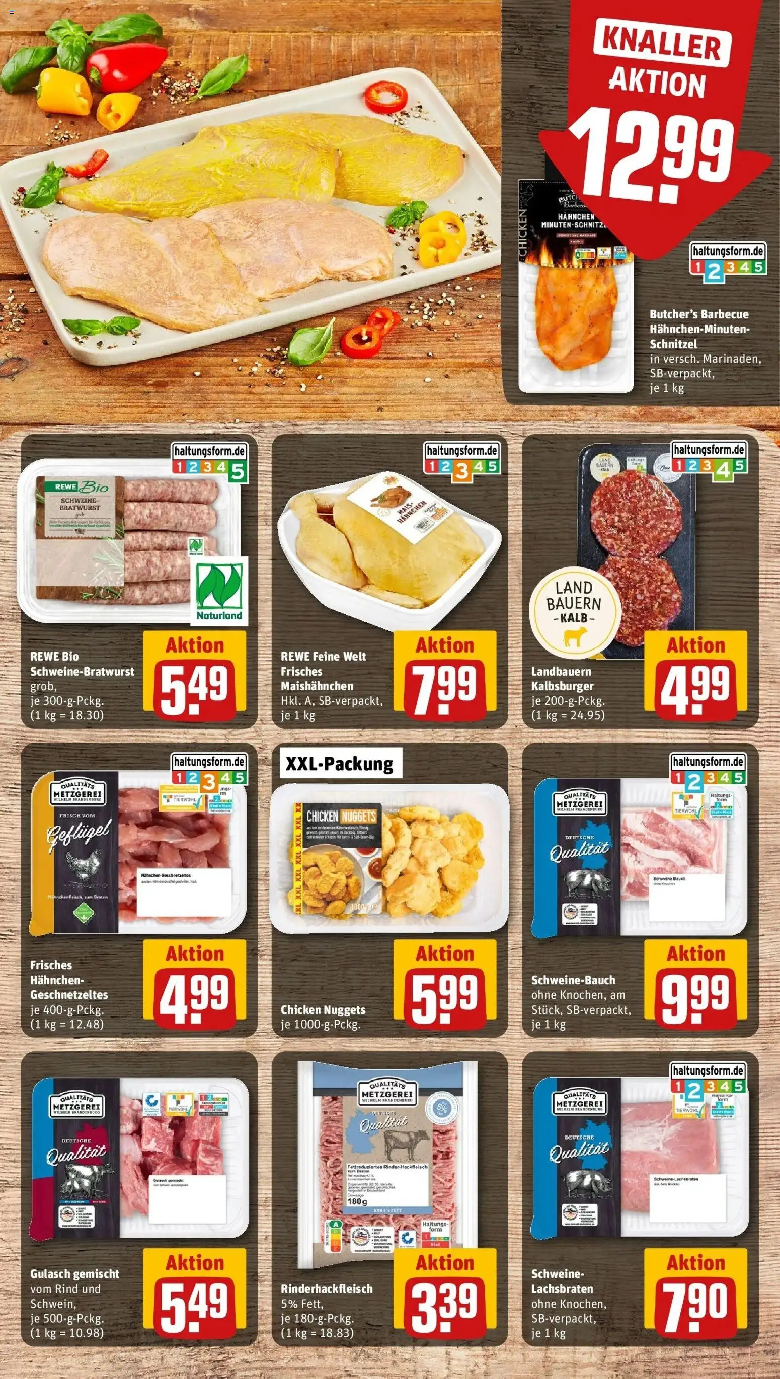 REWE Prospekt ab 10.08.2026 zum Blättern » Angebote | Seite: 7 | Produkte: Mais, Hahnchen, Schweinebauch, Schnitzel
