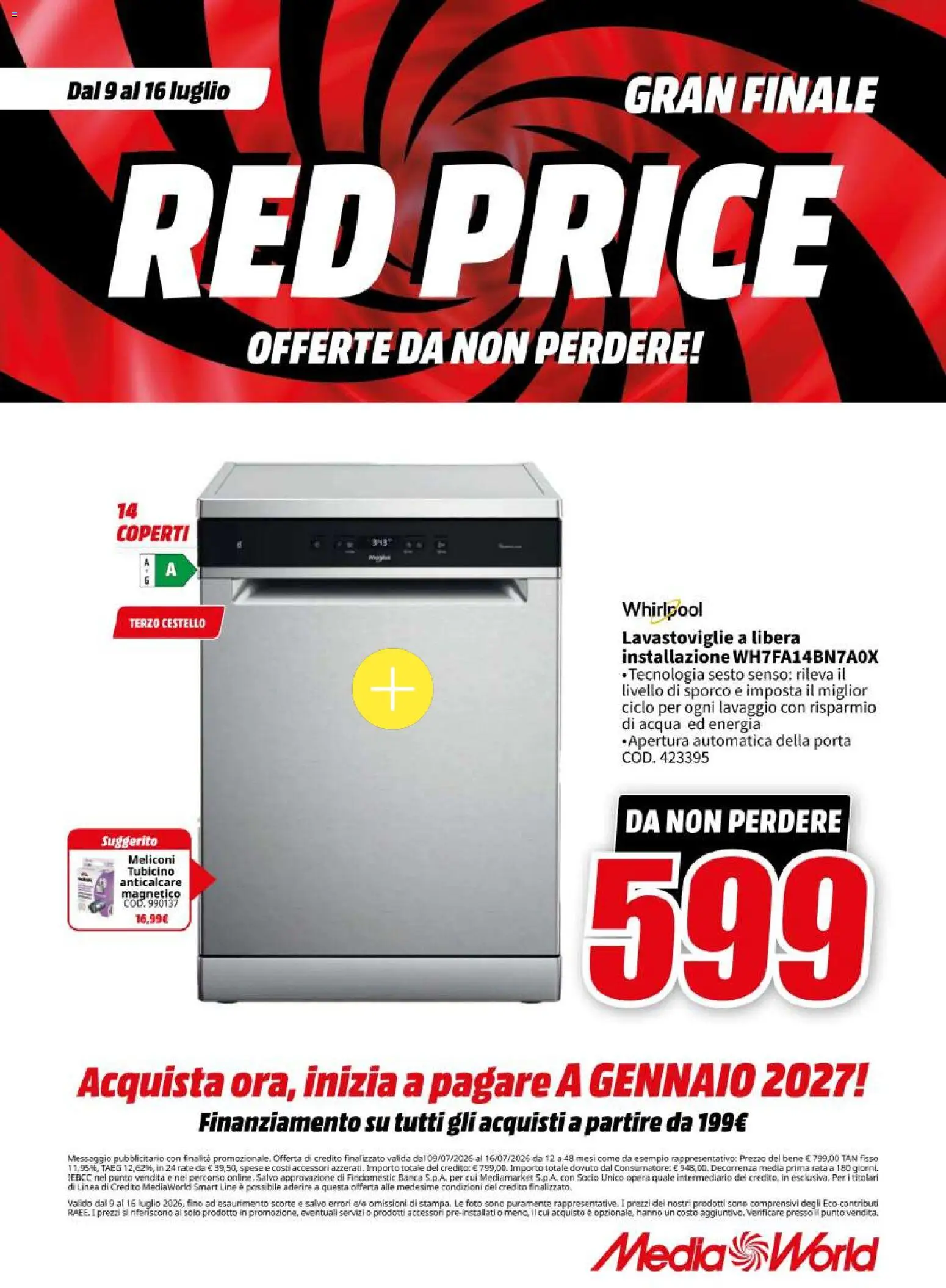 Volantino Media World del 09/07/2026 | Pagina: 68 | Prodotti: Anticalcare, Acqua, Lavastoviglie