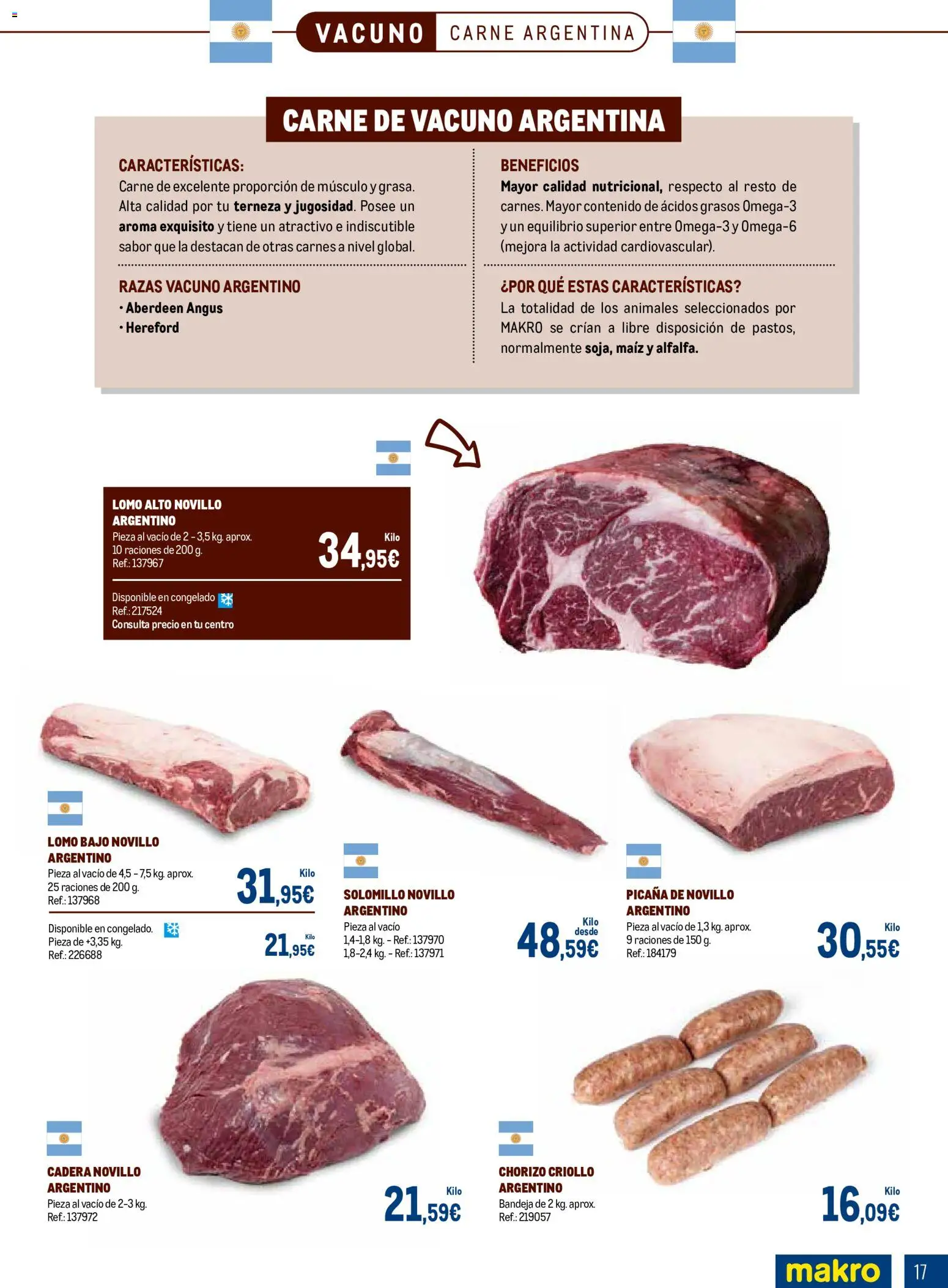 Makro Expertos en carnes │ válido desde el 07/09/2026 | Página: 17 | Productos: Maíz, Lomo, Bandeja, Carne