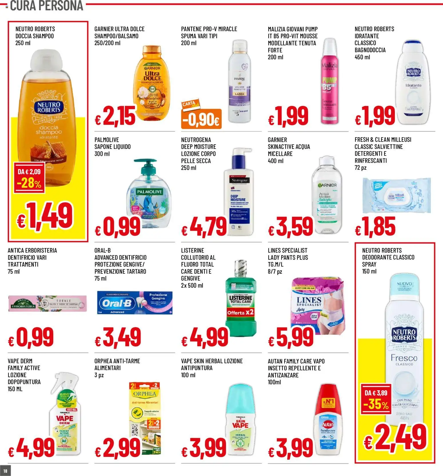 Volantino Galassia del 30/07/2026 | Pagina: 18 | Prodotti: Deodorante, Collutorio, Acqua, Doccia
