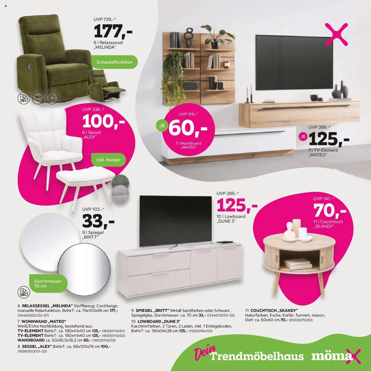 Mömax Prospekt aktuell gültig ab 20.10.2026 | Seite: 3 | Produkte: Sessel, Couchtisch, Spiegel