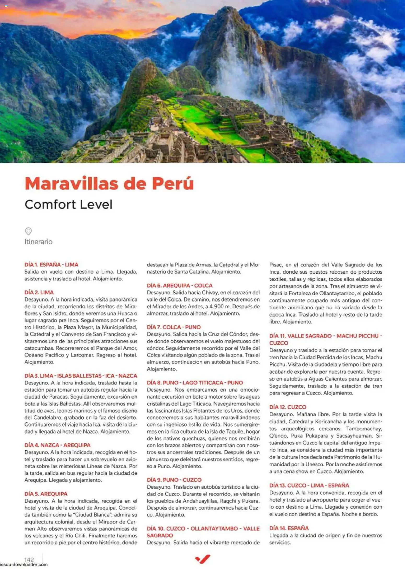 Halcón Viajes Comfort level 2026 │ válido desde el 04.06.2026 | Página: 142 | Productos: Lima