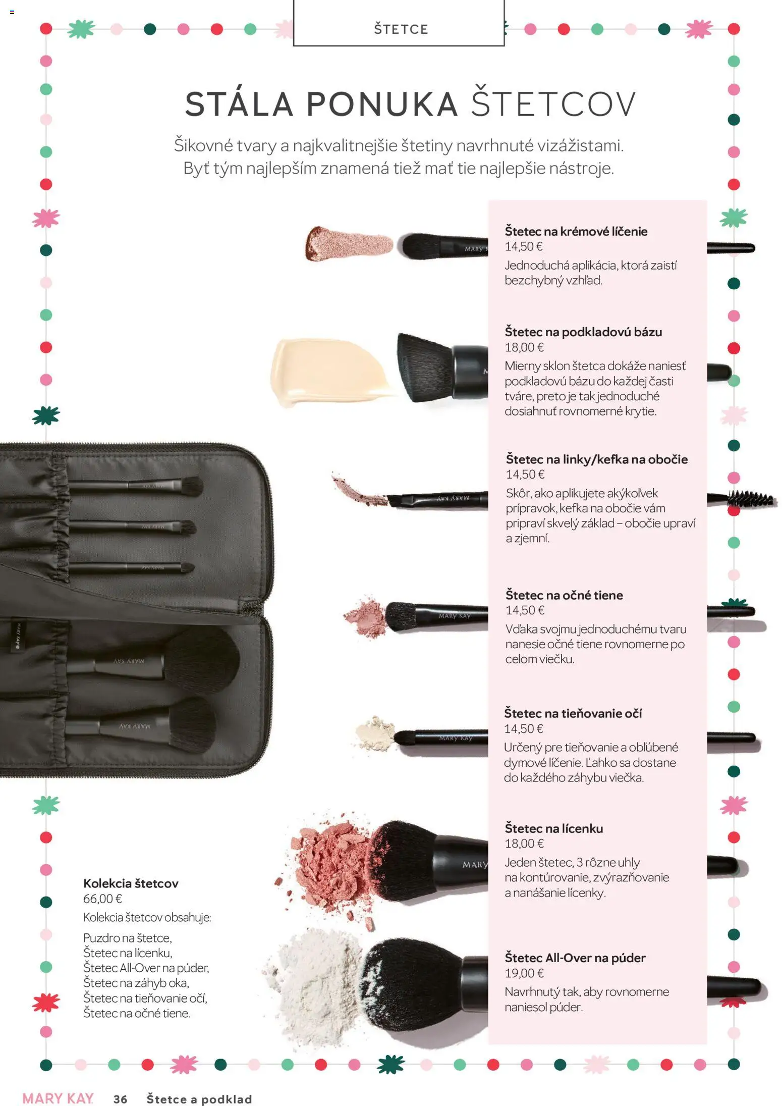 Nové Mary Kay akcie – leták je platný od 30.09.2026 | Strana: 36 | Produkty: Púder, Štetec, Očné tiene, Puzdro