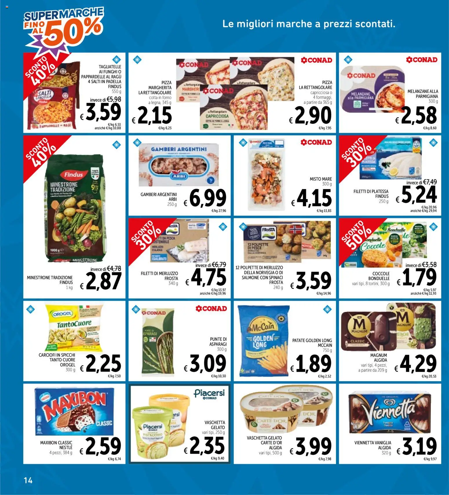 Volantino Spazio Conad del 06/10/2026 | Pagina: 14 | Prodotti: Vaniglia, Merluzzo, Gamberi, Patate