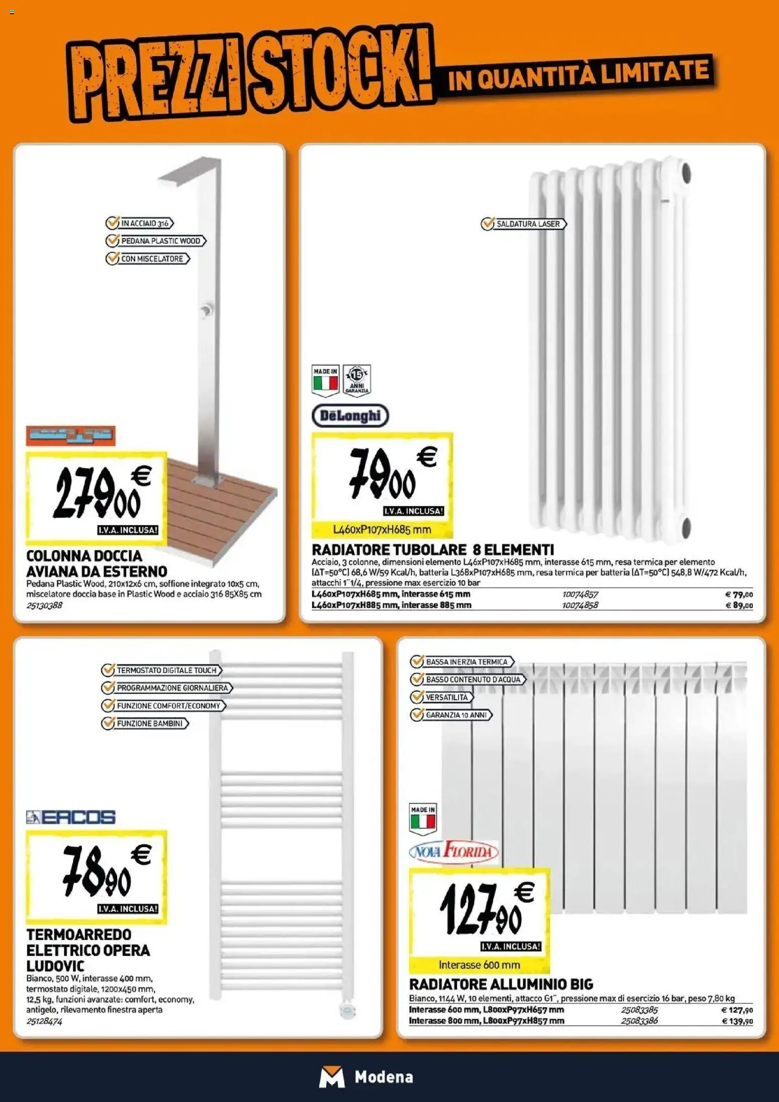 Nuovo TECNOMAT catalogo Modena dal 27/08/2026 > offerte anteprima 🛍️ | Pagina: 6 | Prodotti: Basso, Miscelatore, Alluminio, Batteria