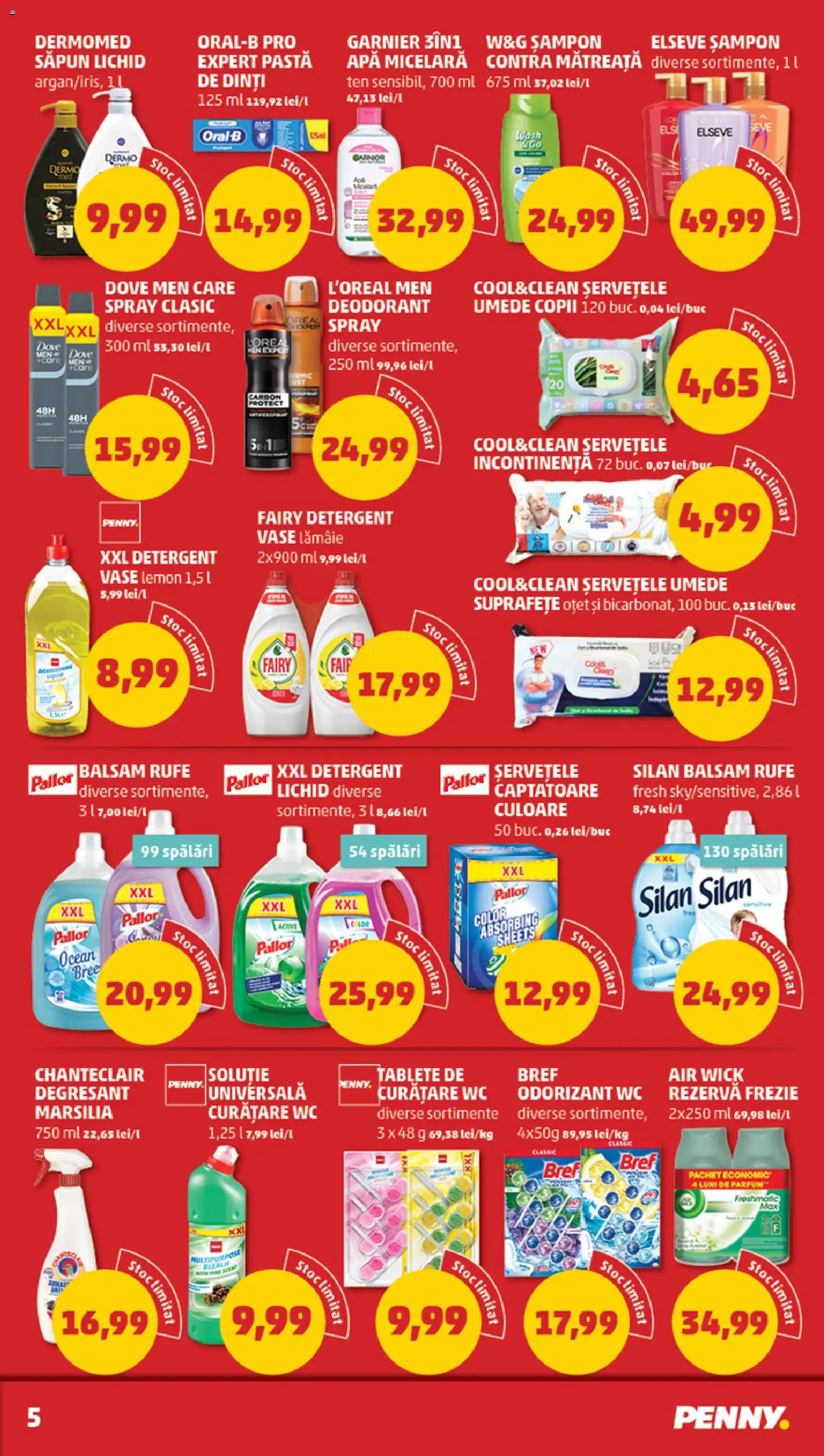 Noul catalog PENNY – valabil de la 15.07.2026 | Pagină: 5 | Produse: Silan, Deodorant, Detergent, Lămâie