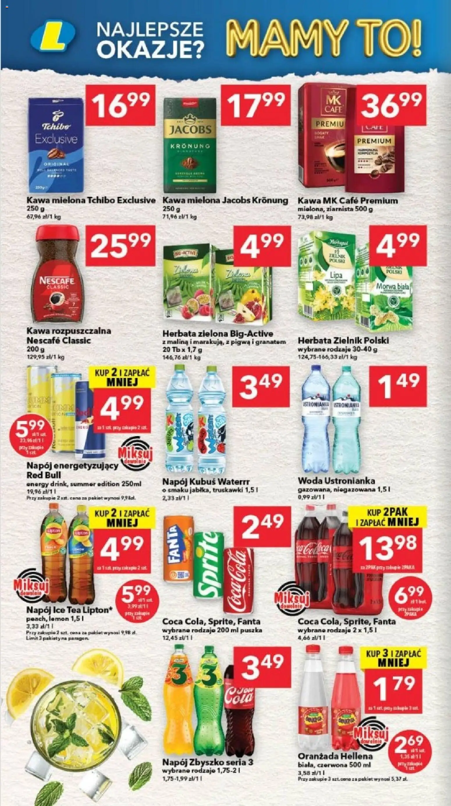 Lewiatan gazetka - Gdańsk od 18.06.2026 | Strona: 6 | Produkty: Malina, Red bull, Nescafe, Oranżada hellena