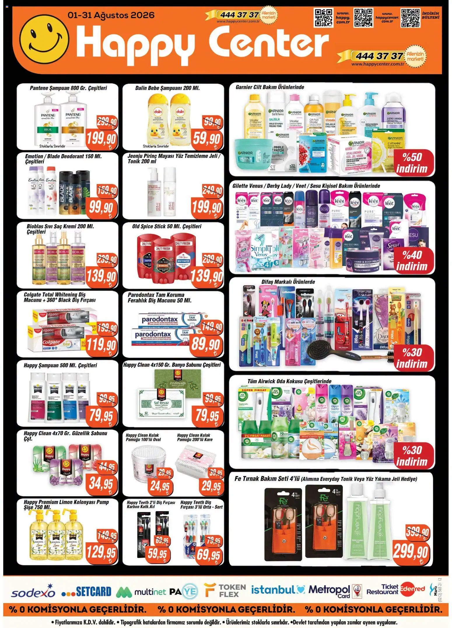 Happy Center - Büyük Kozmetik Şenliği - 01 Ağustos 2026 tarihinden itibaren geçerlidir | Sayfa: 3 | Ürünler: Gül, Deodorant, Diş fırçası, Makyaj