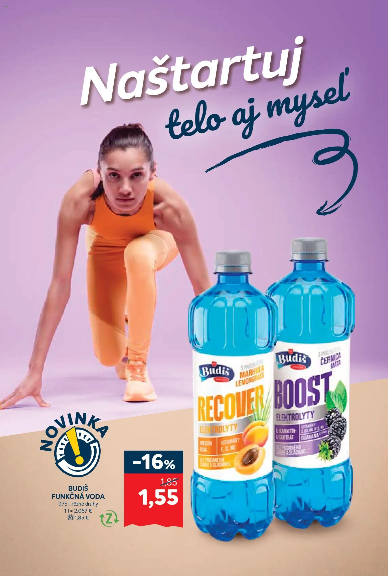 Nové Kraj akcie – leták je platný od 23.07.2026 | Strana: 12 | Produkty: Budiš, Voda