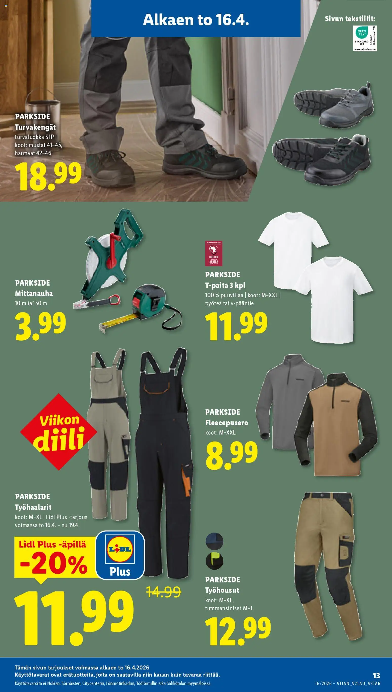 Lidl tarjoukset - Helsinki – voimassa 16.04.2026 alkaen | Sivu: 17 | Tuotteet: Mittanauha