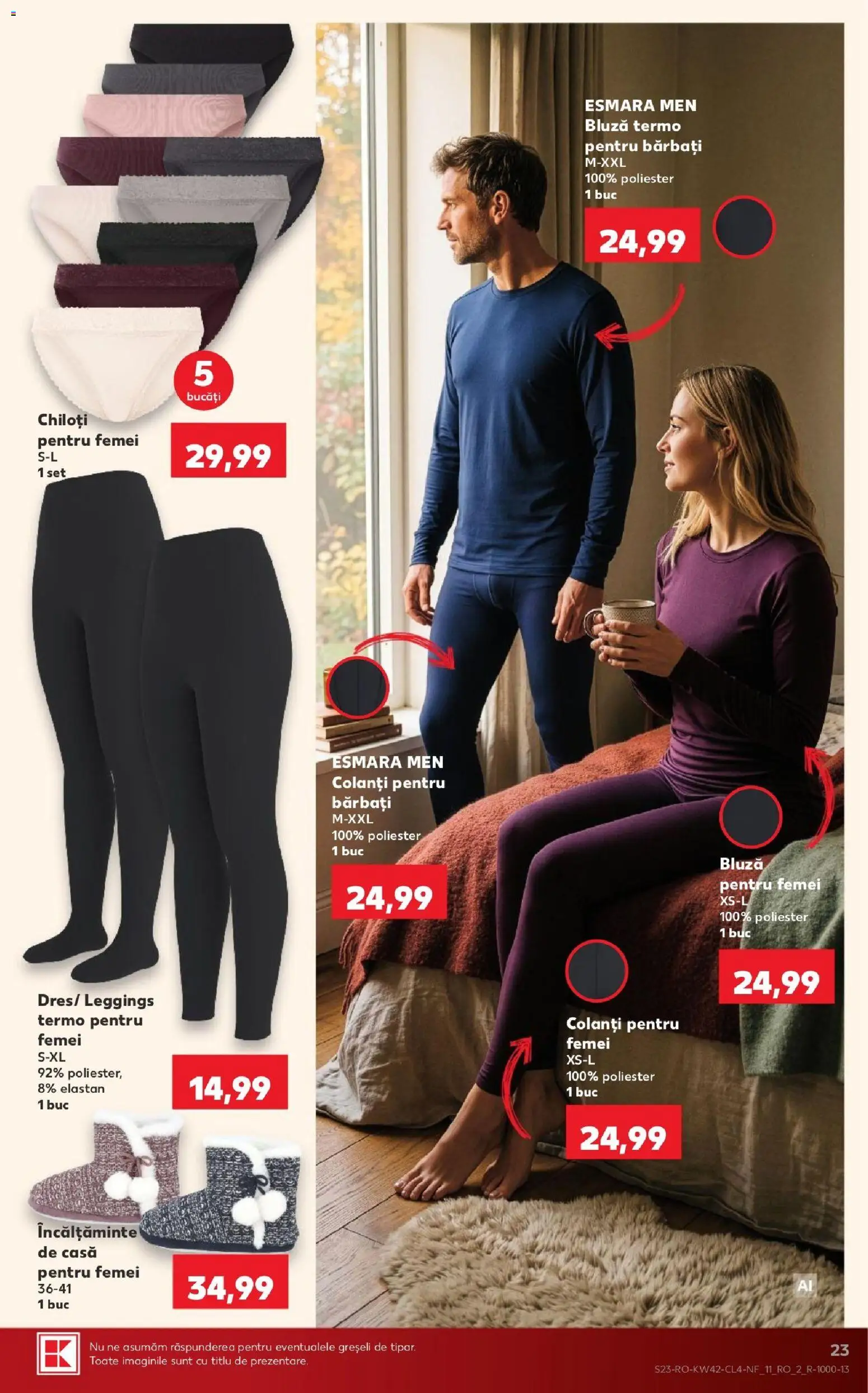 Kaufland RO akciós ujság - amely érvényes a következő dátumtól: 2026.10.14. | Oldal: 23 | Termékek: Esmara, Leggings