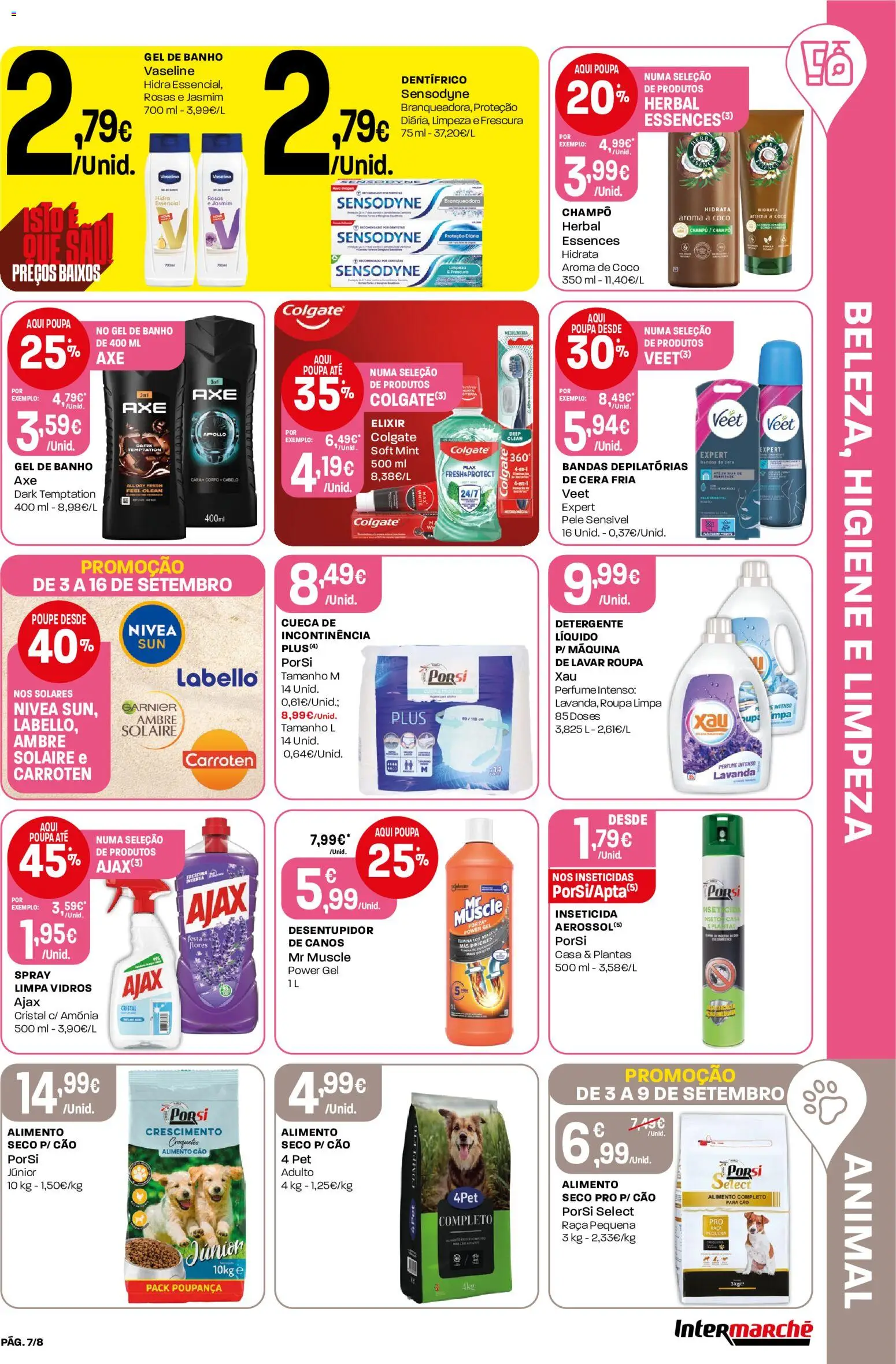 Intermarché Folheto Mini │ válido de 03/09/2026 | Página: 7 | Produtos: Champô, Inseticida, Detergente, Cera