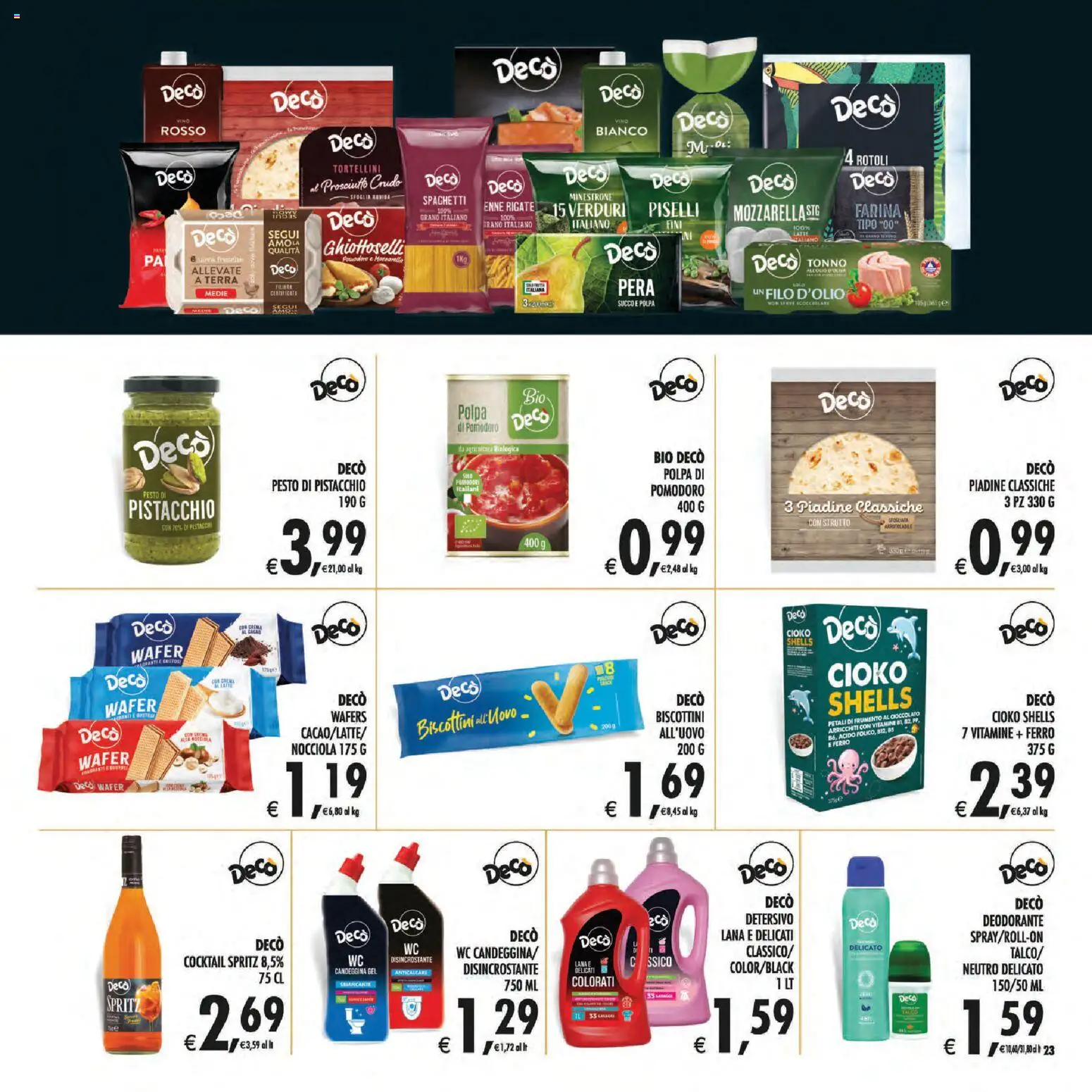 Volantino Decò del 21/08/2026 | Pagina: 23 | Prodotti: Pistacchio, Anticalcare, Tonno, Ferro