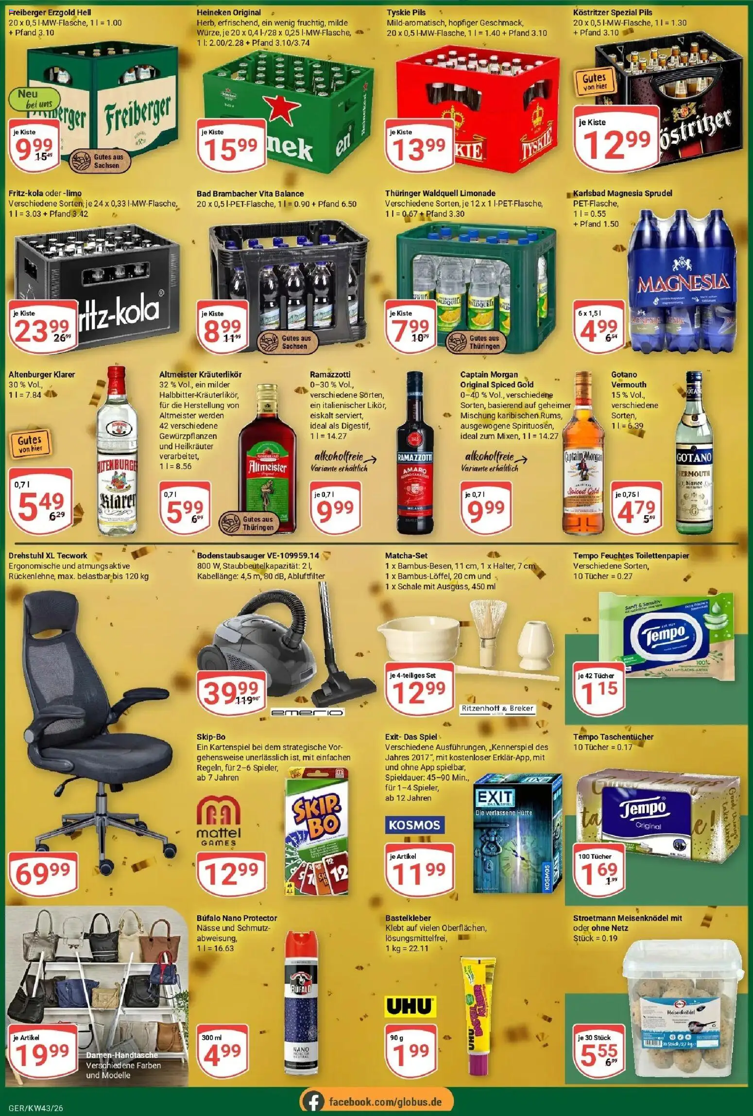 Globus Prospekt Gera (ab 19.10.2026) » Angebote online | Seite: 4 | Produkte: Spiel, Tyskie, Taschentücher, Ramazzotti