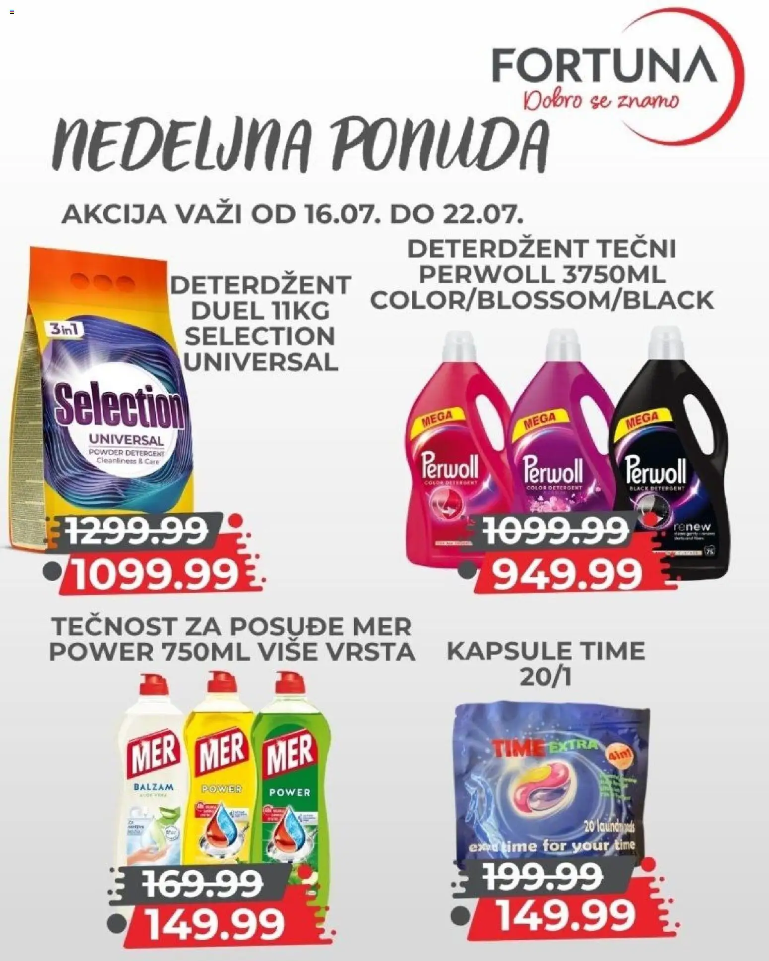 Fortuna Market katalog - važi od 16.07.2026 | Strana: 11 | Proizvode: Deterdžent, Tečni deterdžent, Perwoll, Balzam