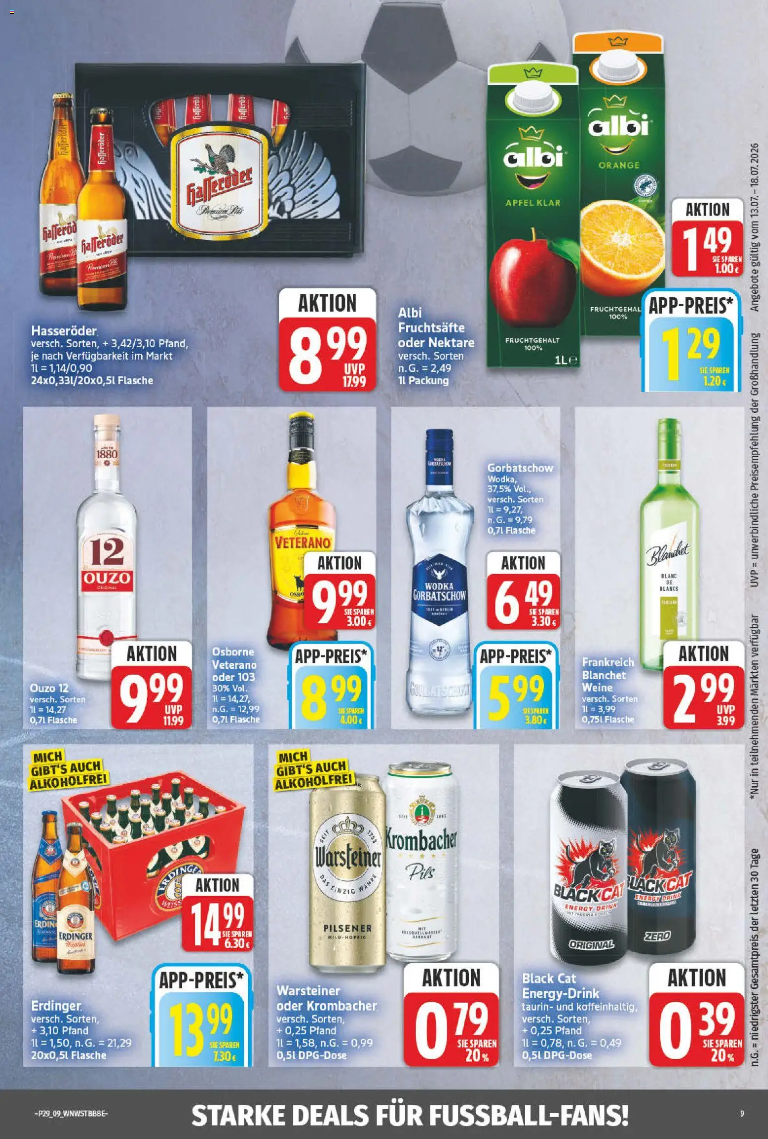 NP Discount Prospekt – gültig ab 13.07.2026 | Seite: 11 | Produkte: Ouzo, Erdinger, Krombacher, Wodka gorbatschow