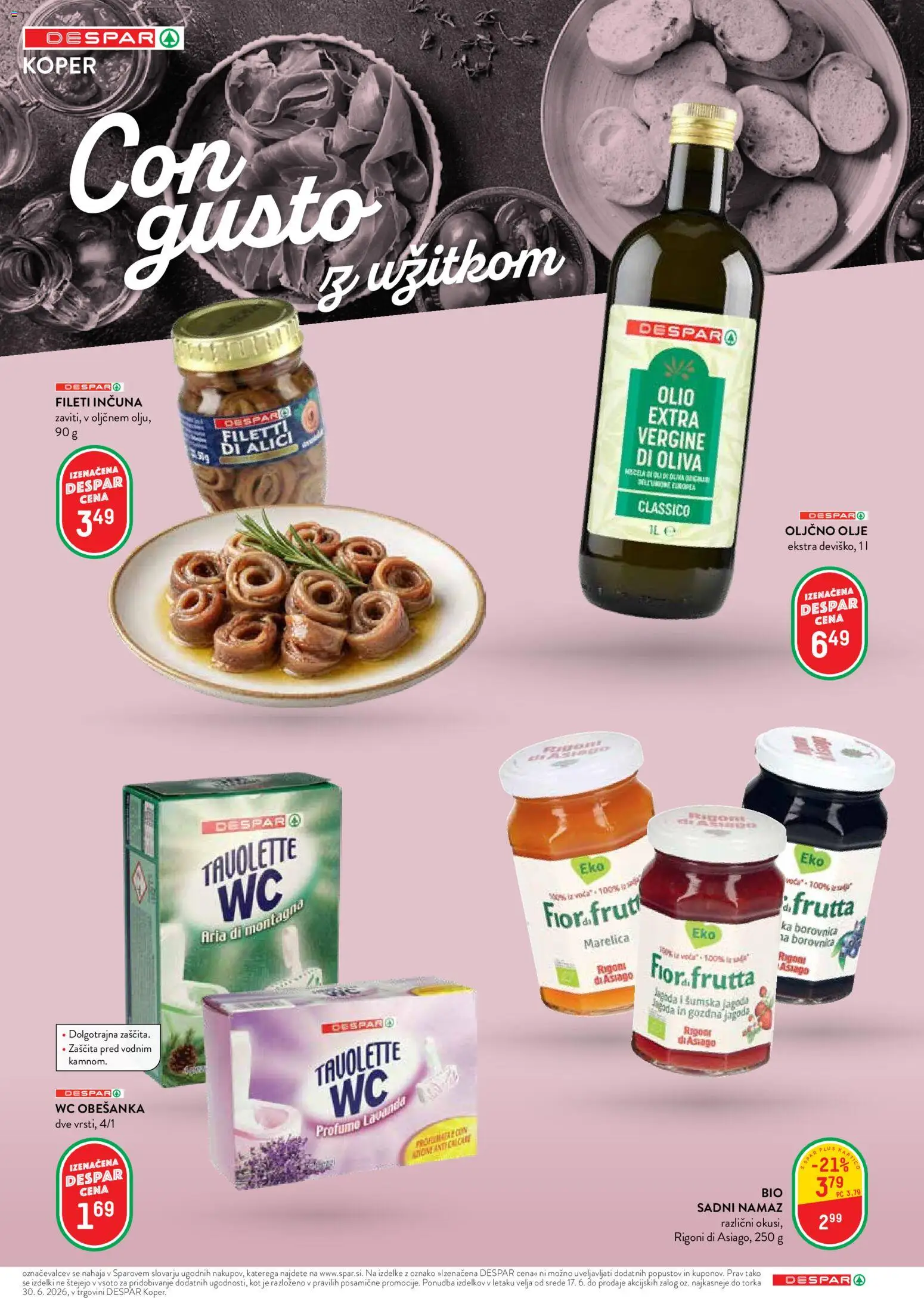 Novi Spar katalog ponudbe – veljaven od 17.06.2026 | Stran: 4 | Izdelki: Oljčno olje, Namaz, Olje