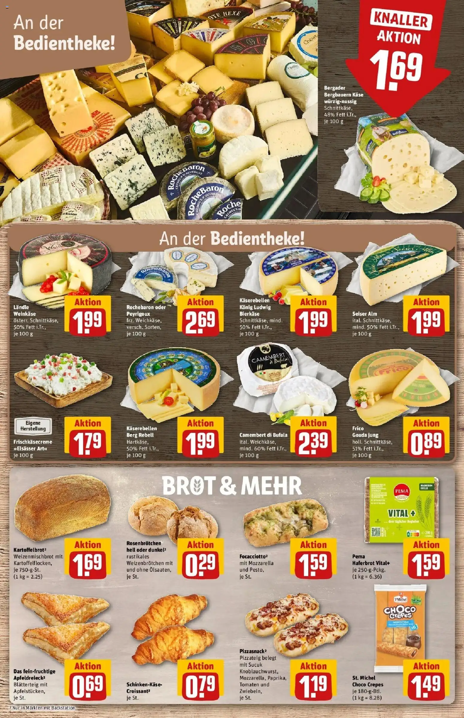 REWE Prospekt ab 21.09.2026 zum Blättern » Angebote | Seite: 17 | Produkte: Mozzarella, Tomaten, Camembert, Brot