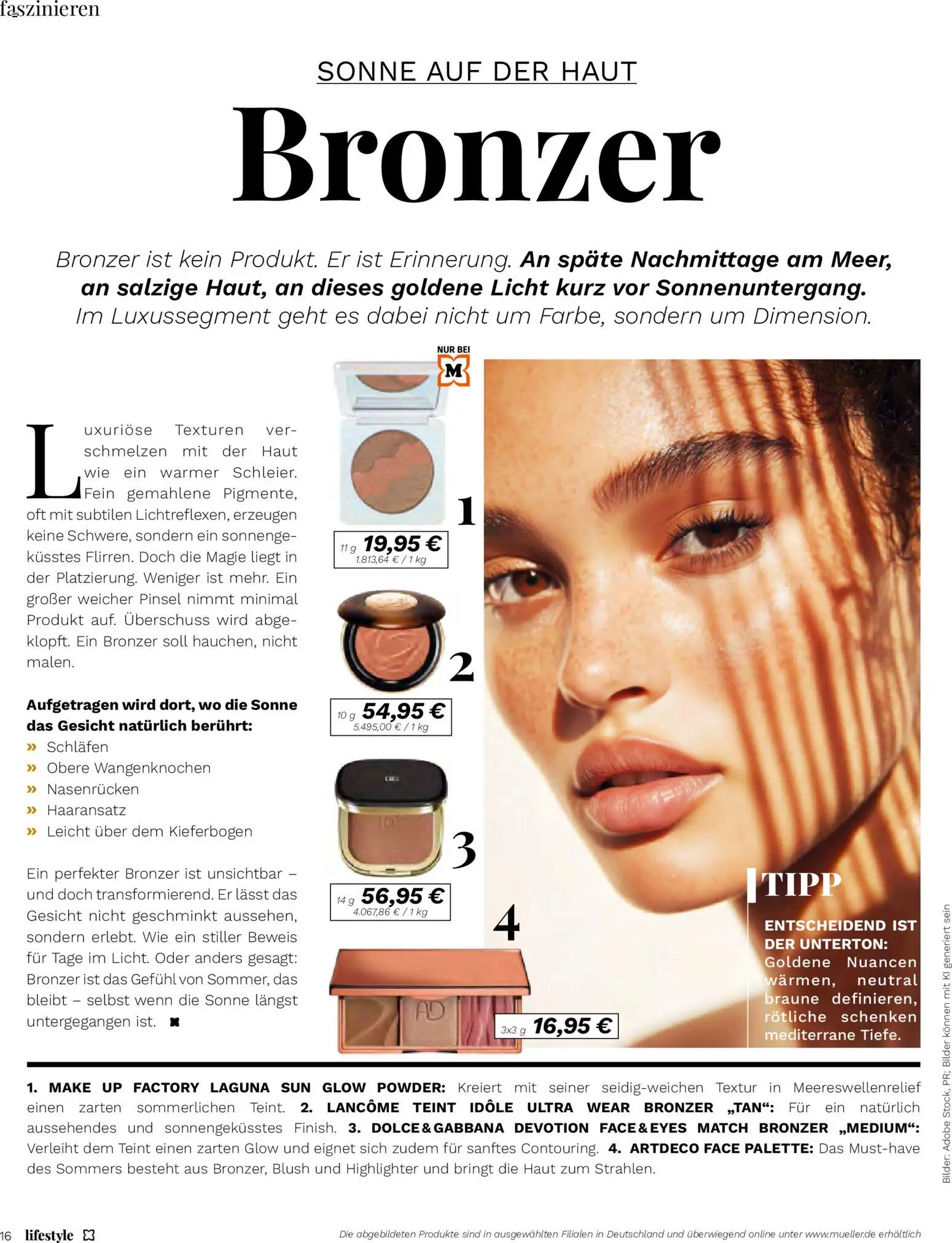 Müller Lifestyle – gültig ab 10.07.2026 | Seite: 16 | Produkte: Pinsel, Bilder, Highlighter, Blush