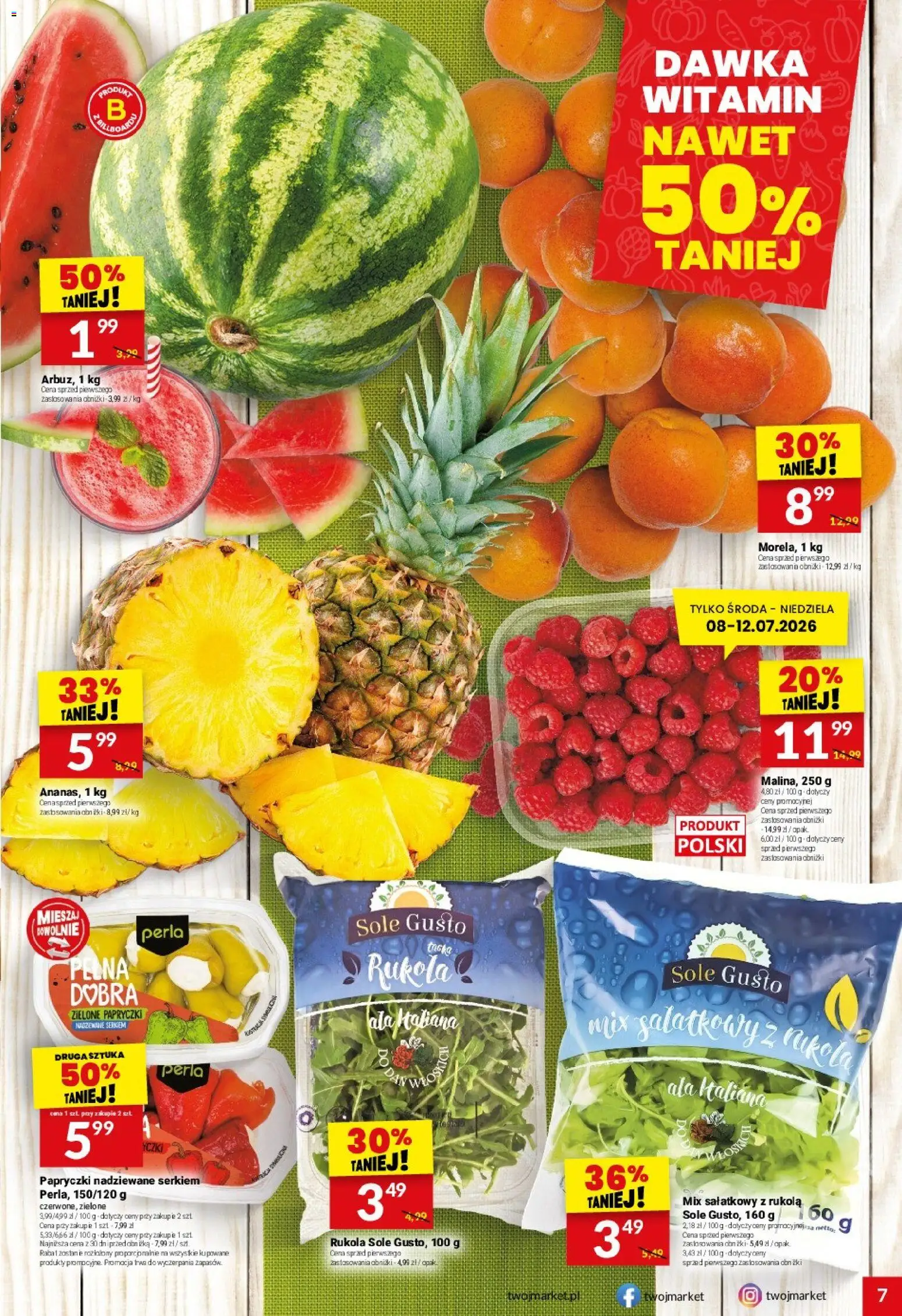 Twój Market gazetka od 08.07.2026 | Strona: 7 | Produkty: Rukola