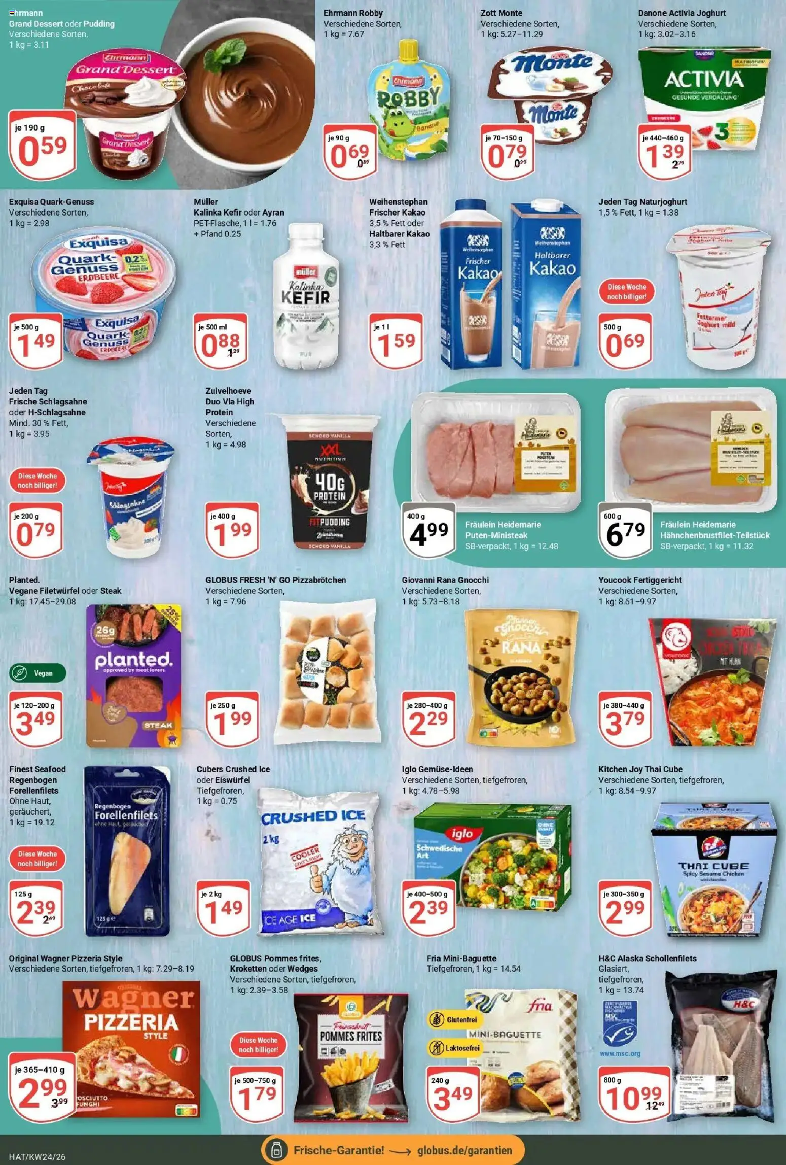Globus Prospekt Hattersheim – gültig ab 08.06.2026 | Seite: 15 | Produkte: Quark, Schlagsahne, Pudding, Exquisa