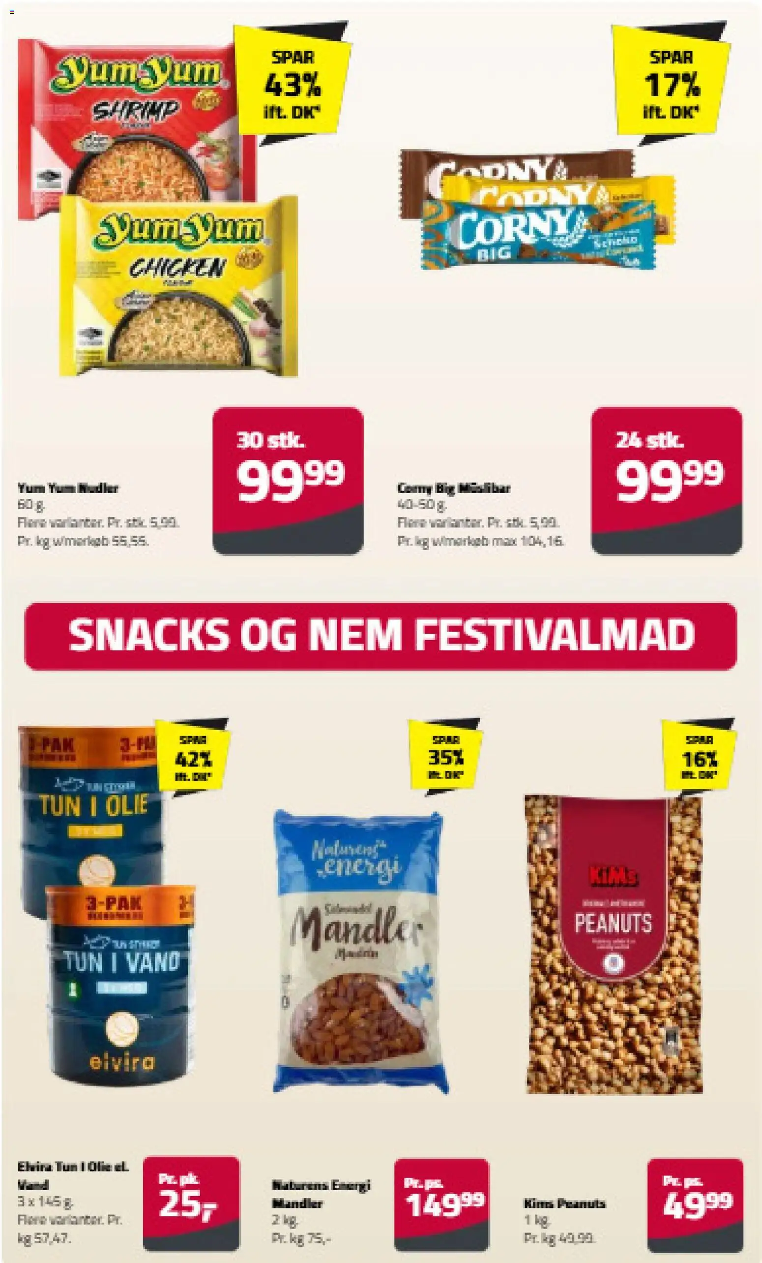 Fleggaard tilbudsavis – gyldig fra 05/08/2026 | Side: 10 | Produkter: Nudler, Peanuts, Mandler, Tun