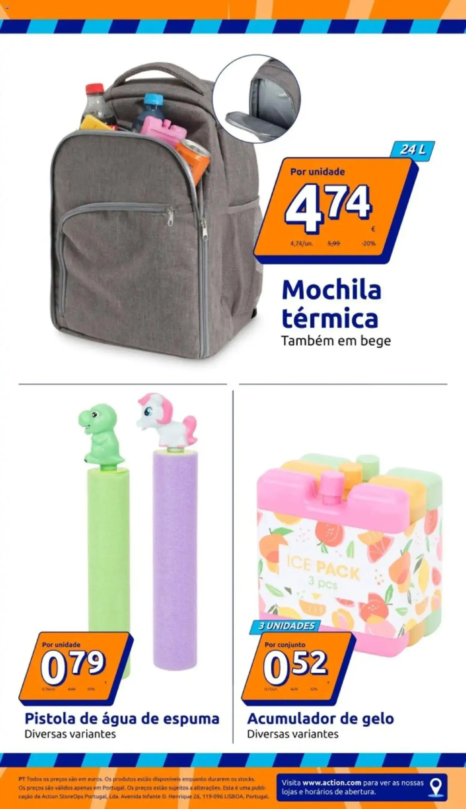 Action folheto │ válido de 04.05.2026 | Página: 9 | Produtos: Agua, Mochila