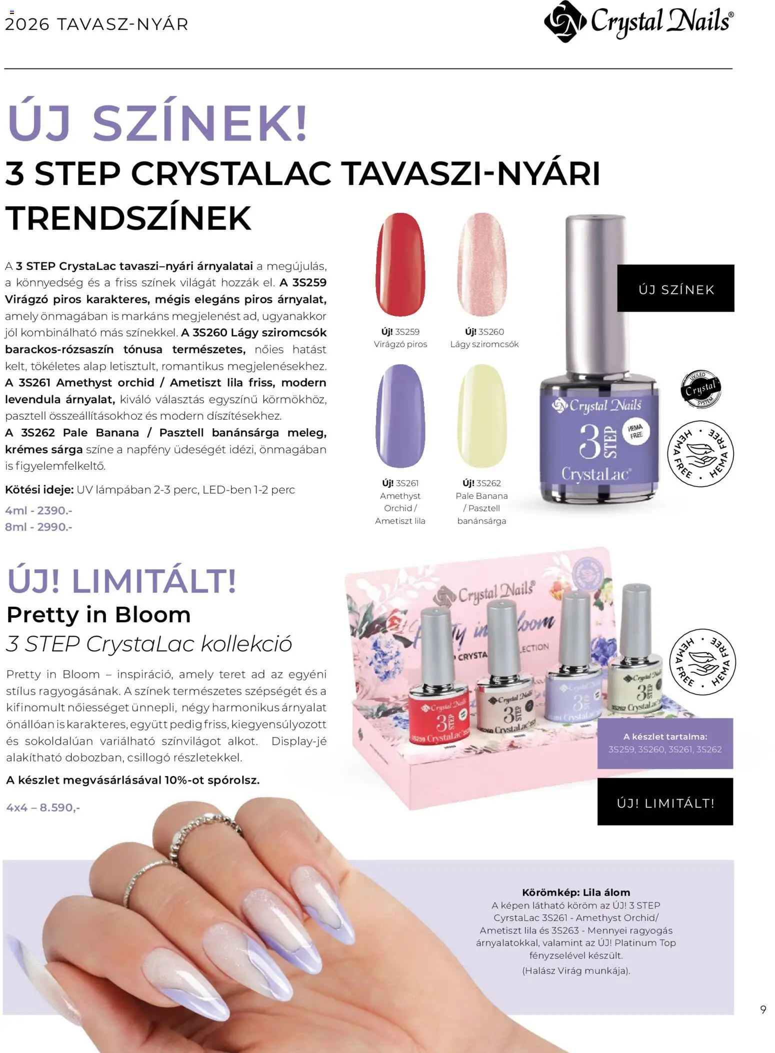 Crystal Nails akciós ujság - amely érvényes a következő dátumtól: 09.03.2026 | Oldal: 9 | Termékek: Virag, Levendula