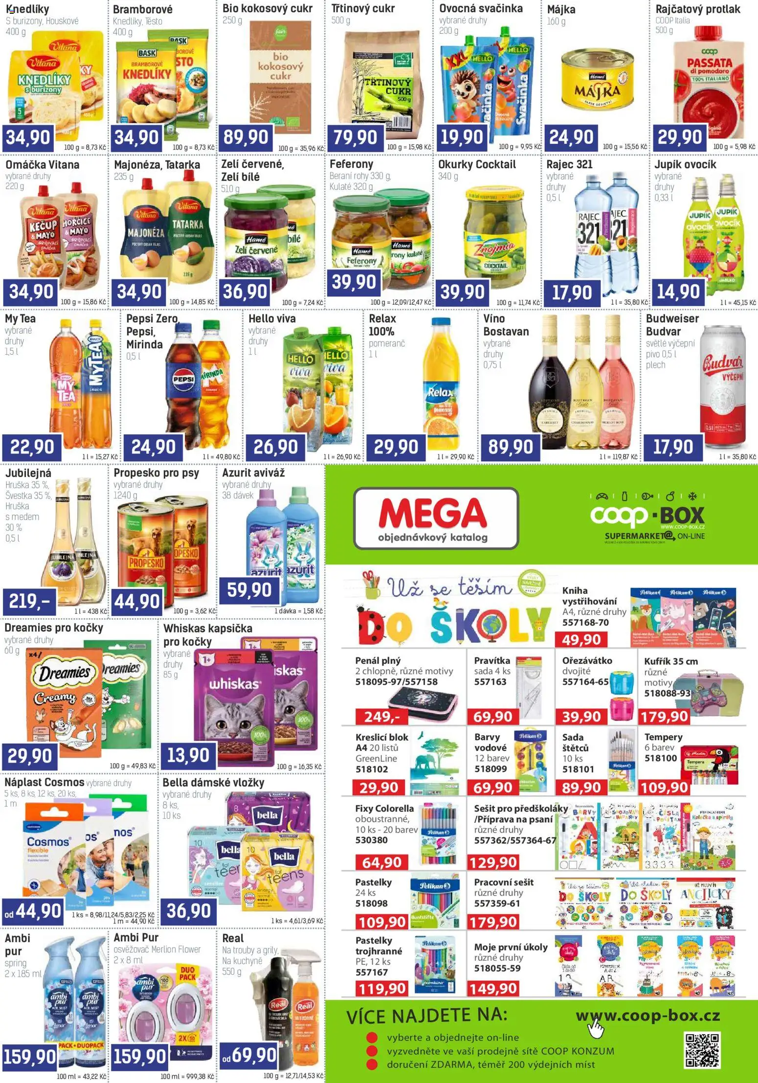 Konzum leták od 12.08.2026 | Strana: 3 | Produkty: Okurky, Blok, Mirinda, Barvy