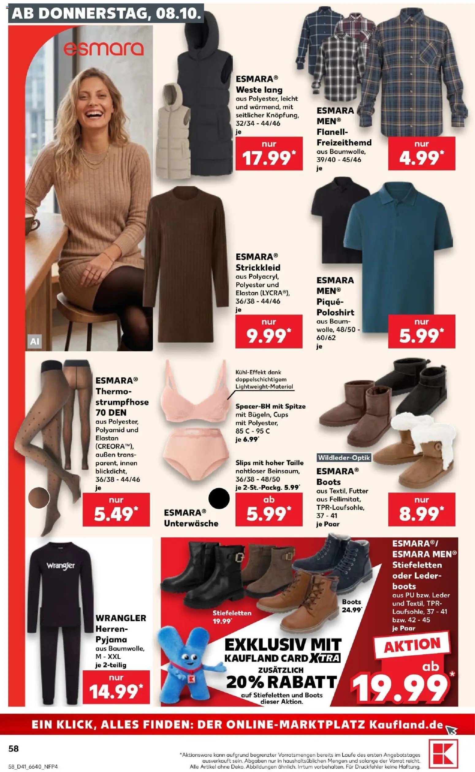 Kaufland Prospekt Stuttgart – gültig ab 08.10.2026 | Seite: 60 | Produkte: Freizeithemd, Weste, Pyjama, Strumpfhose