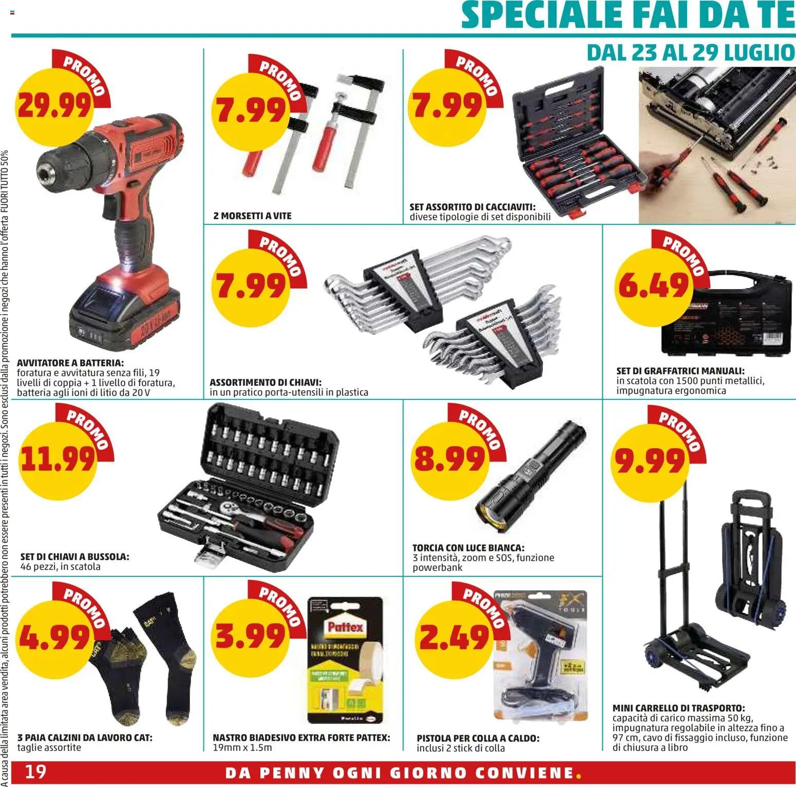 Volantino PENNY del 16/07/2026 | Pagina: 19 | Prodotti: Tè, Avvitatore, Colla, Batteria