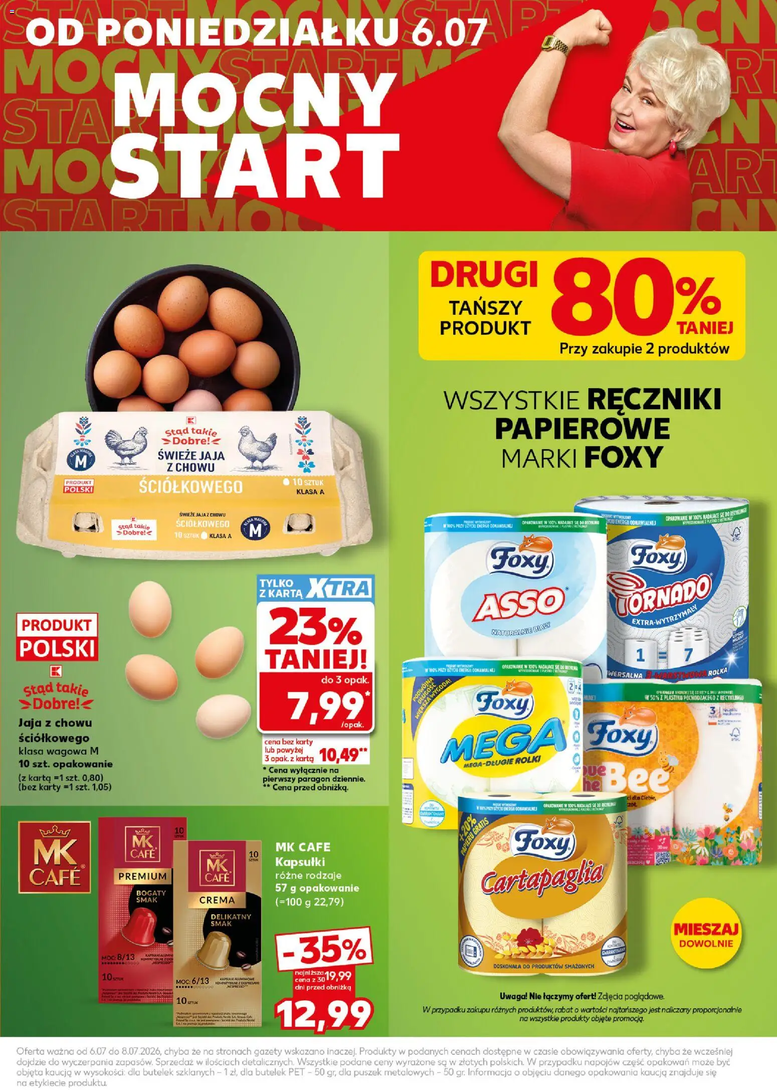 Kaufland Polsko leták - Mocny start od 06.07.2026 | Strana: 5 | Produkty: Crema, Karty