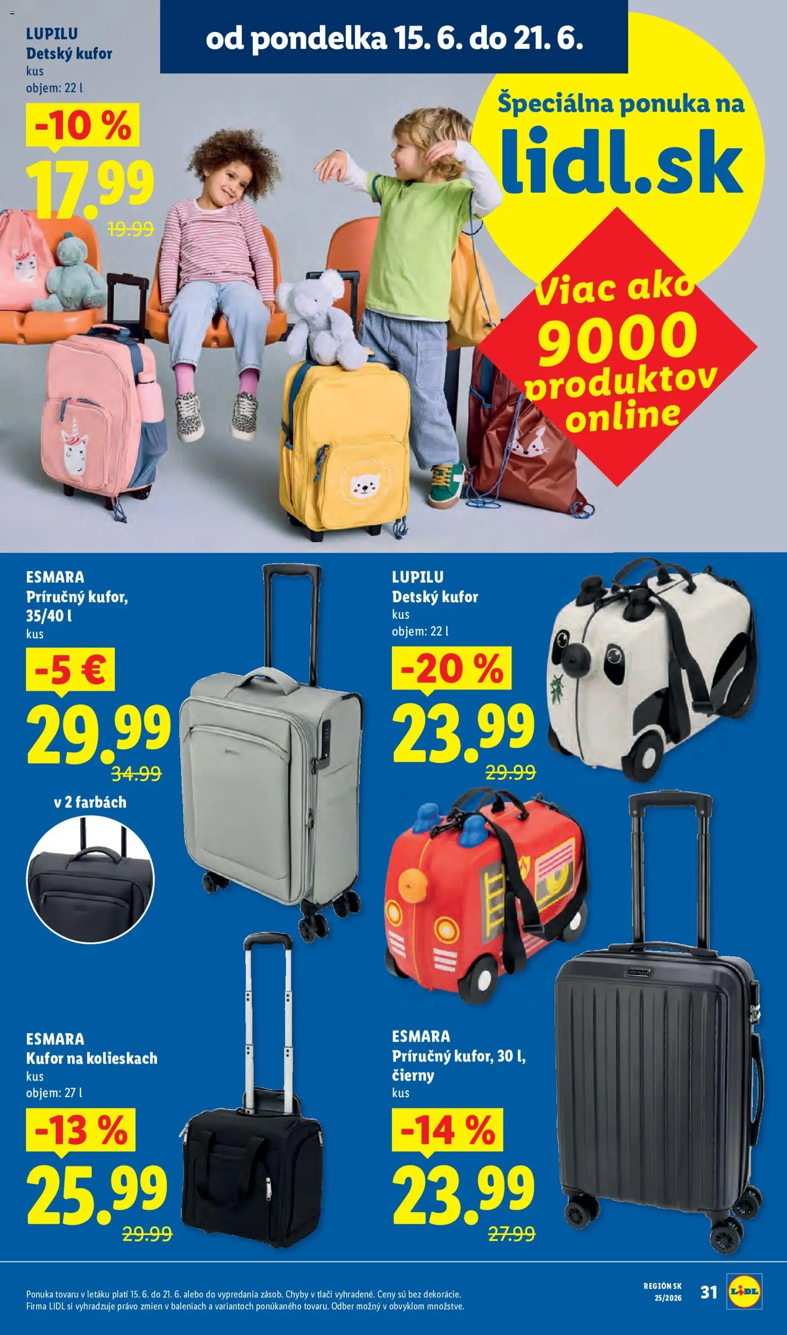 Nové Lidl akcie – leták je platný od 15.06.2026 | Strana: 7 | Produkty: Kufor