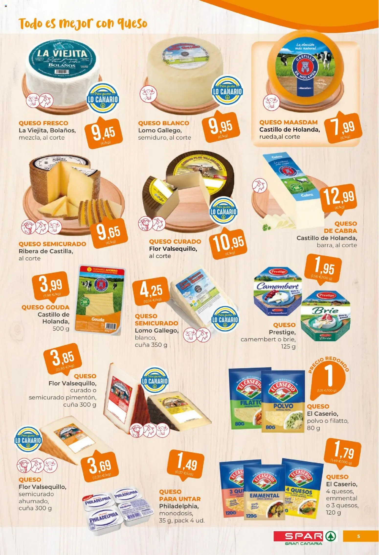 Spar folleto │ válido desde el 30/10/2026 | Página: 5 | Productos: Queso, Queso curado, Pasta, Cuna