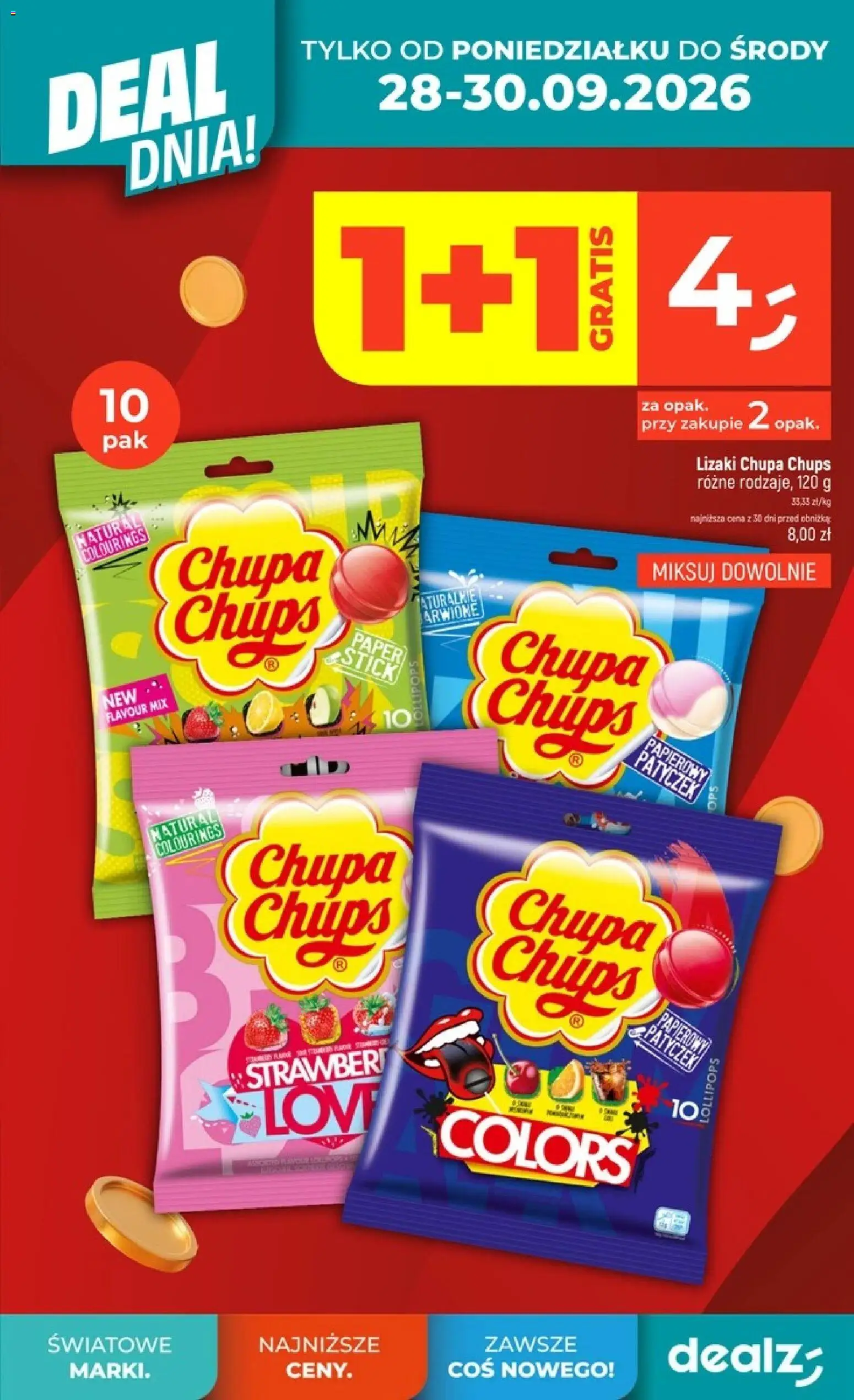 Dealz gazetka od 24.09.2026 | Strona: 9 | Produkty: Lizaki, Lizaki chupa chups