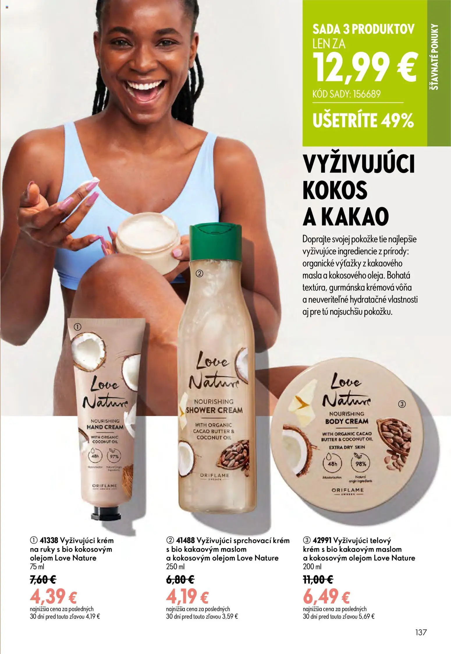 Nové Oriflame akcie – leták je platný od 29.07.2026 | Strana: 137 | Produkty: Krém, Kakao