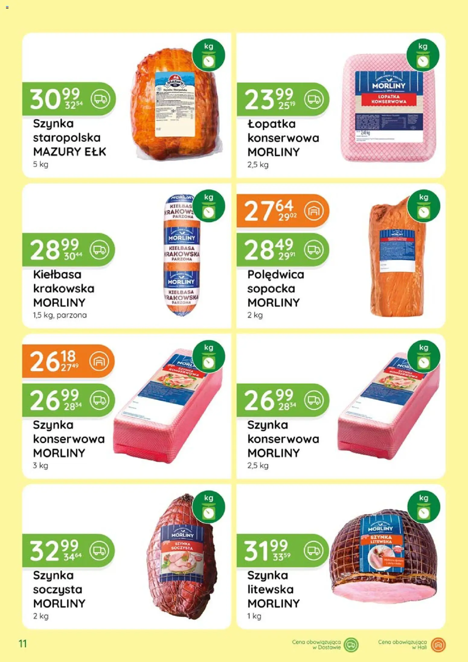 Eurocash gazetka - Katalog Wędlin od 02.07.2026 | Strona: 11 | Produkty: Kiełbasa, Szynka, Kiełbasa krakowska