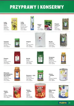 Pogląd oferty "Makro Gazetka - Italia" - ważna od 01.02.2026 | Strona: 33 | Produkty: Rozmaryn, Tymianek, Bazylia, Szafran