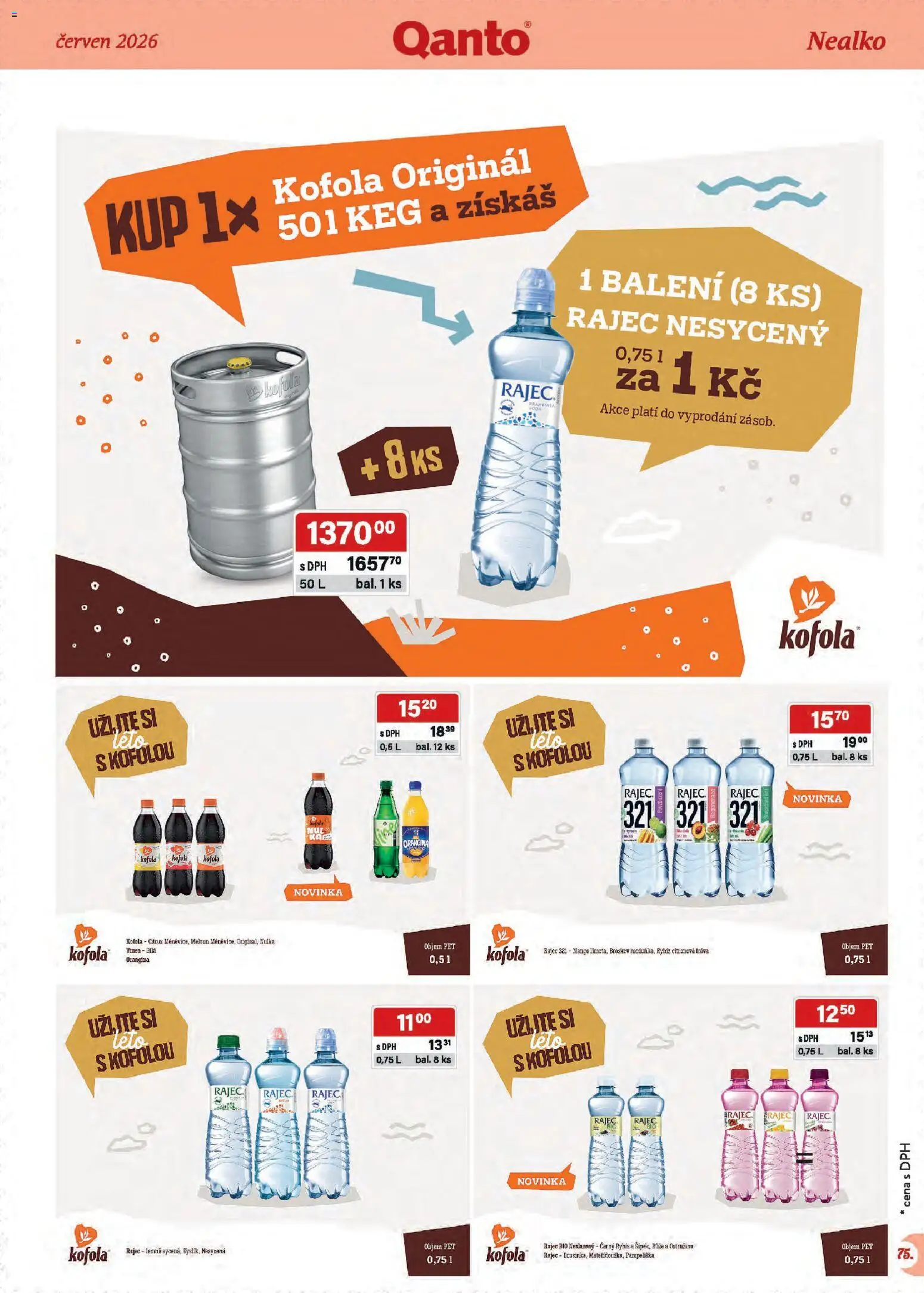 Astur & Qanto leták - Velkoobchod 06/2026 od 01.06.2026 | Strana: 75 | Produkty: Meloun, Mango, Kofola, Vinea