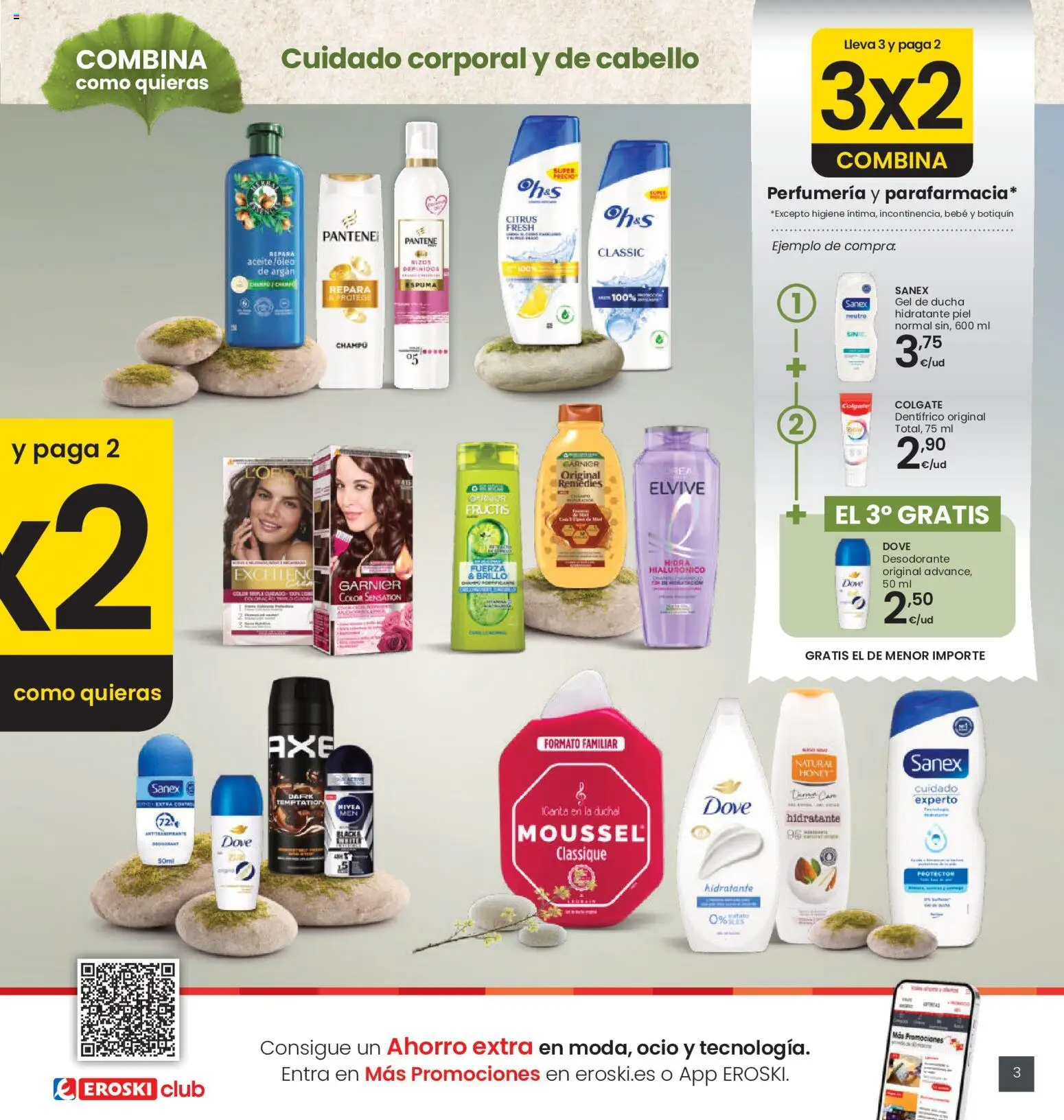 Eroski 3x2 En toda la perfumería y la parafarmacia │ válido desde el 30.04.2026 | Página: 3