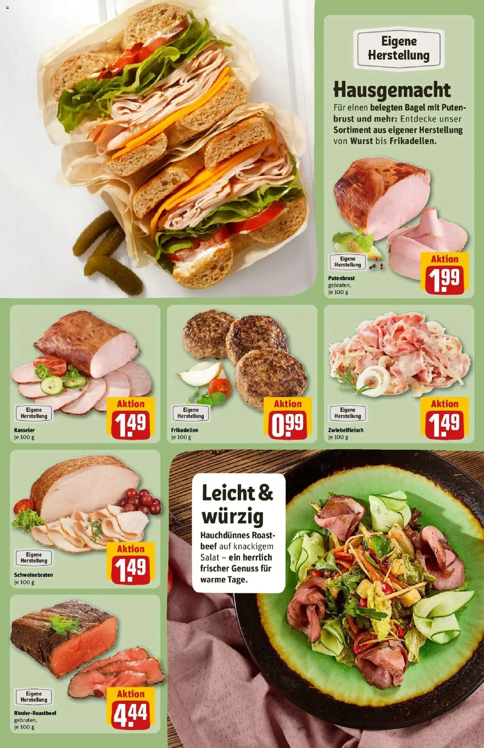REWE Prospekt ab 24.08.2026 zum Blättern » Angebote | Seite: 13 | Produkte: Putenbrust, Wurst, Salat