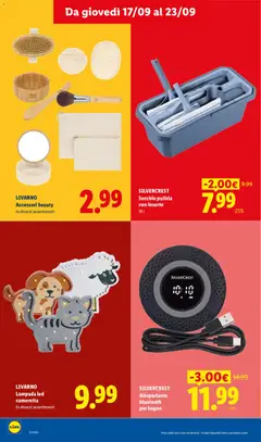 Anteprima del volantino Lidl volantino Il cambio stagione valido a partire dal 17/09/2026 | Pagina: 14 | Prodotti: Altoparlante, Secchio, Bagno, Lampada