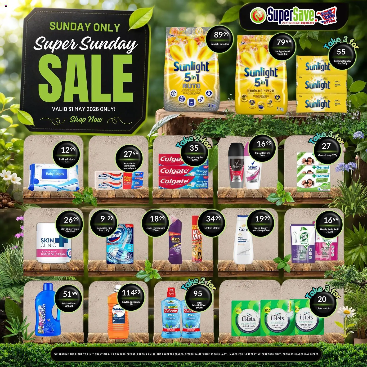 New Super Save catalogue – valid from 31.05.2026 | Page: 5 | Products: Handwash, Oil, Powder, Toothpaste