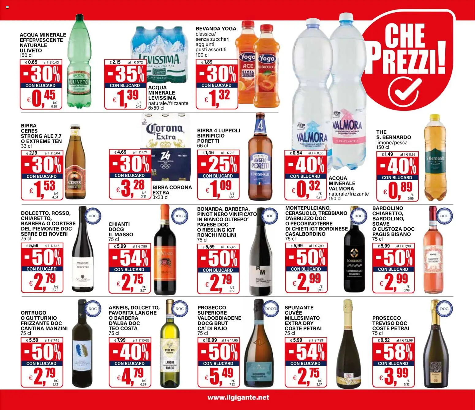 Volantino Il Gigante del 01/10/2026 | Pagina: 9 | Prodotti: Prosecco, Acqua, Ceres, Spumante