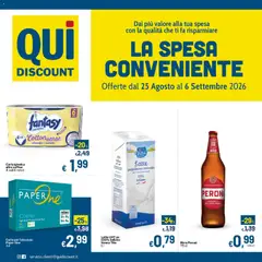 Anteprima del volantino Qui Discount volantino valido a partire dal 25/08/2026