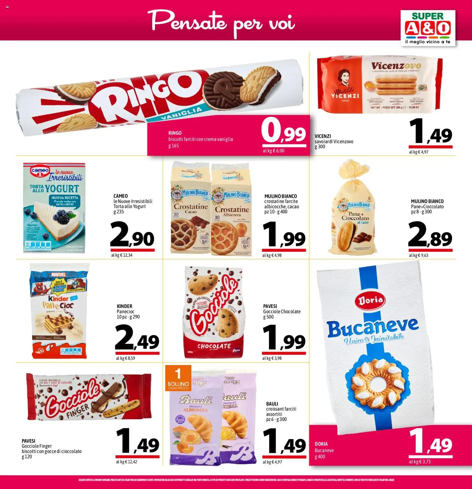 Volantino A&O del 25/06/2026 | Pagina: 11 | Prodotti: Crema, Biscotti, Latte, Savoiardi