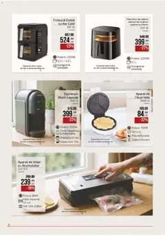 Ofertele Carrefour valabile de la 09.09.2026 | Pagină: 8 | Produse: Espressor, Friteuza cu aer cald, Friteuză, Vafe