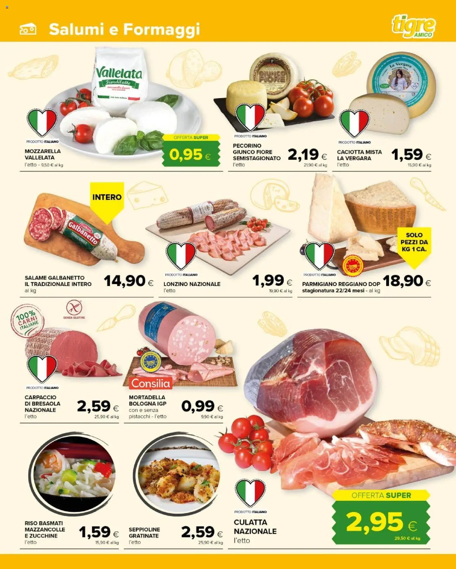 Volantino Tigre del 10.03.2026 | Pagina: 3 | Prodotti: Riso, Pistacchi, Zucchine, Parmigiano